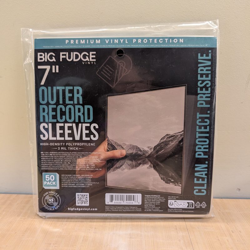 Big Fudge 7 inch outer record sleeves, 50 pack, still sealed
